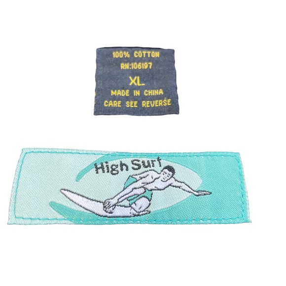 High Surf 100% Cotton Short Sleeve Button Down Hawaiian Shirt in Blue & White XL - Picture 9 of 9